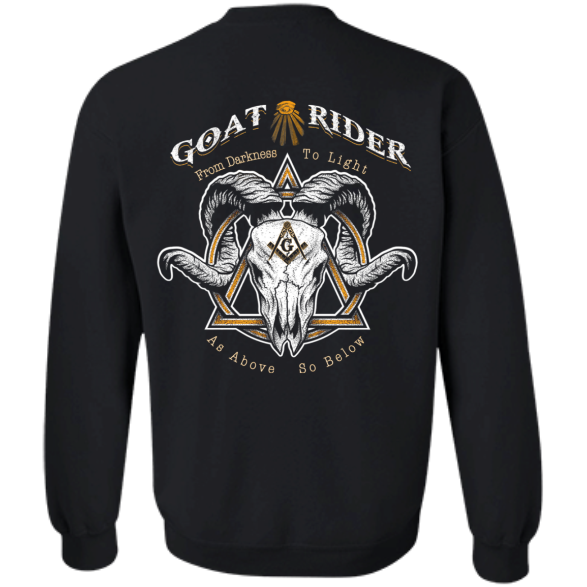 Goat Rider Freemason Square & Compass Symbol