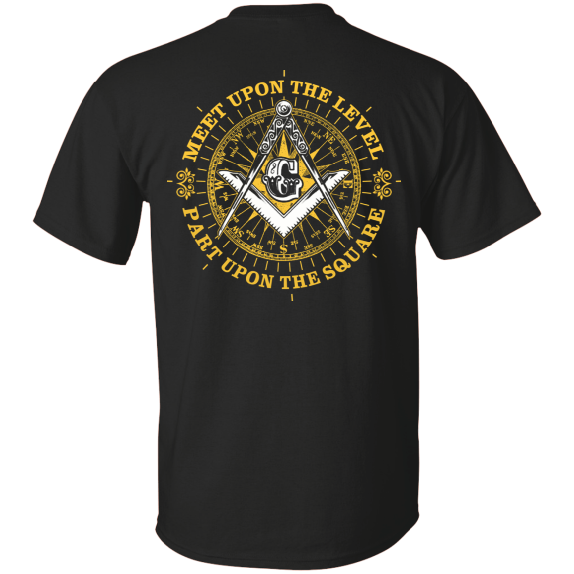 Meet Upon The Level Freemason Square & Compass Symbol