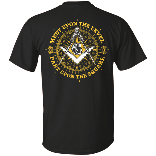 Meet Upon The Level Freemason Square & Compass Symbol