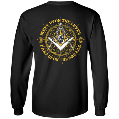 Meet Upon The Level Freemason Square & Compass Symbol