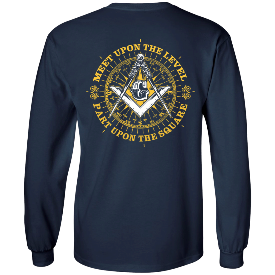 Meet Upon The Level Freemason Square & Compass Symbol