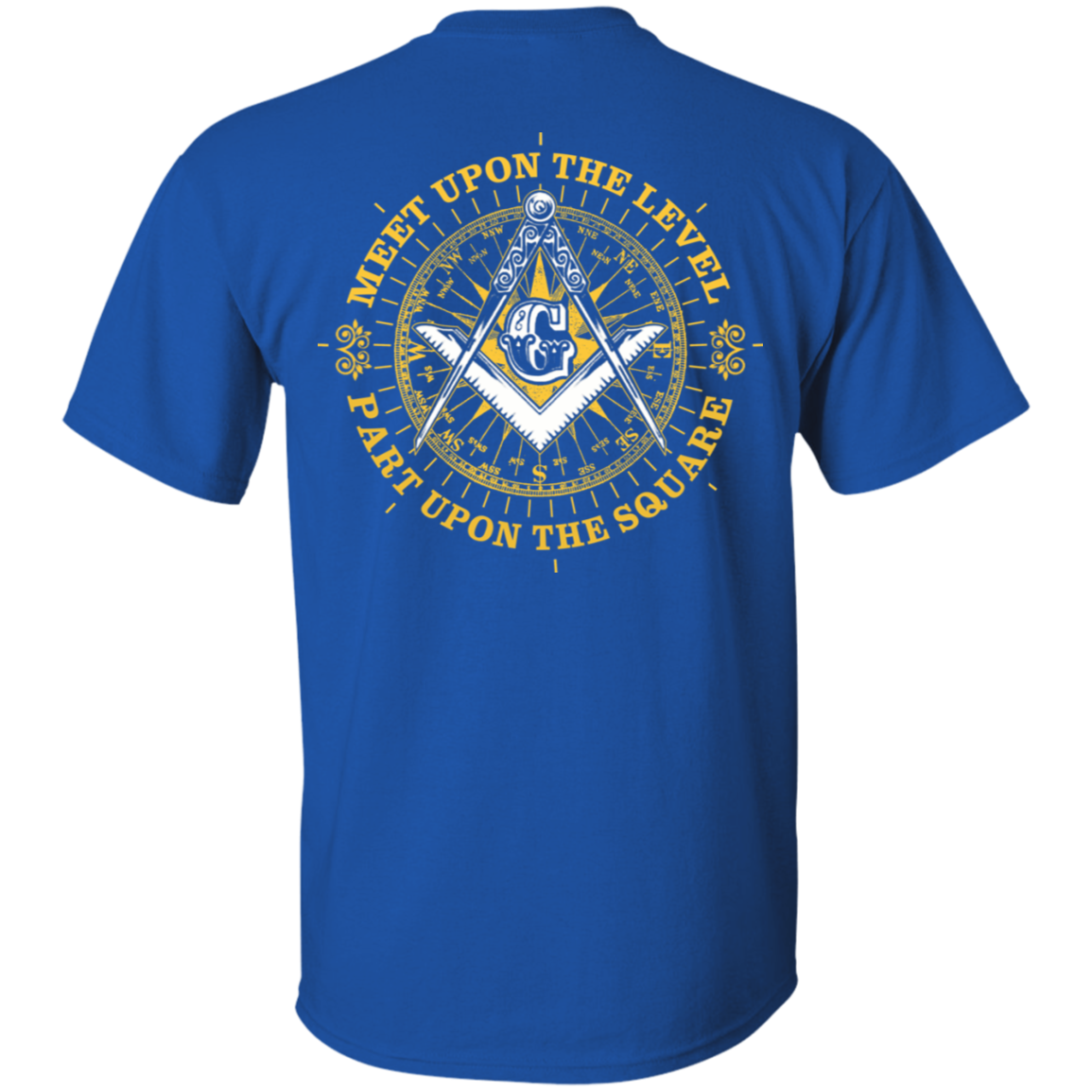 Meet Upon The Level Freemason Square & Compass Symbol