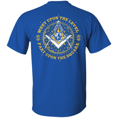 Meet Upon The Level Freemason Square & Compass Symbol