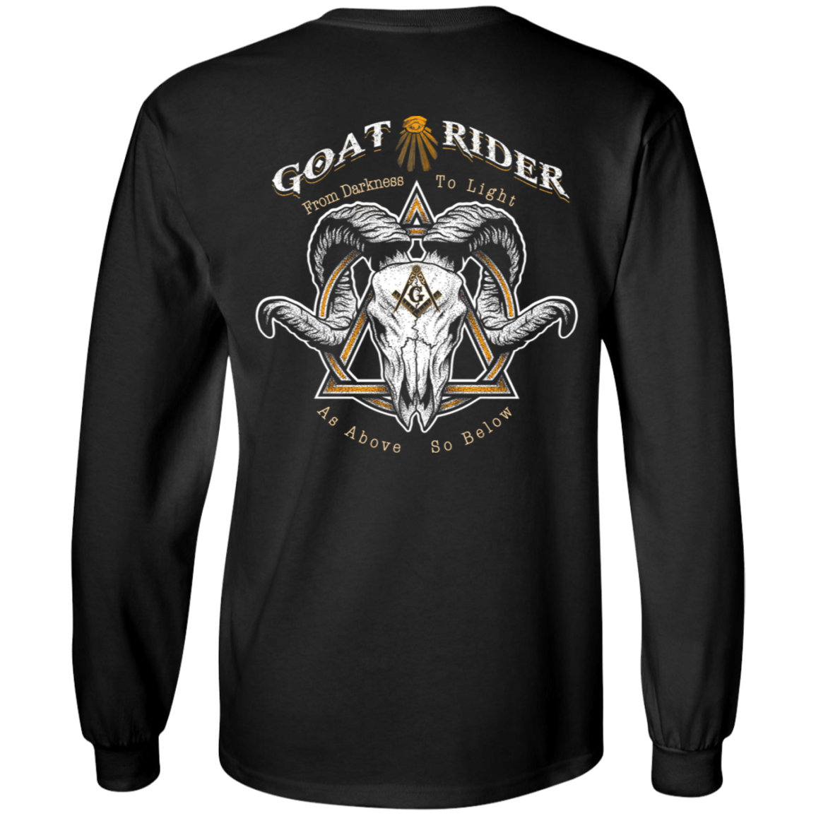 Goat Rider Freemason Square & Compass Symbol