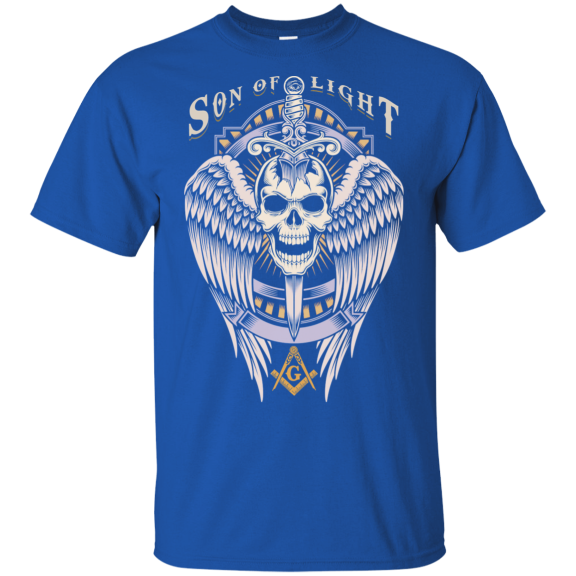 Son Of Light Winged Skull With Sword Freemason Freemason Square & Compass