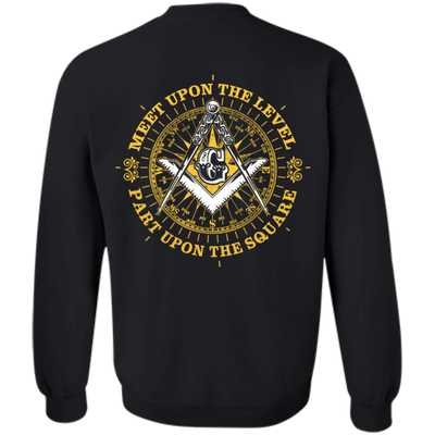 Meet Upon The Level Freemason Square & Compass Symbol