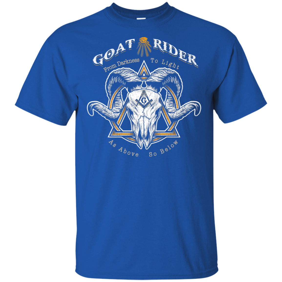 Goat Rider Masonic Ram Skull Freemason Square & Compass Symbol