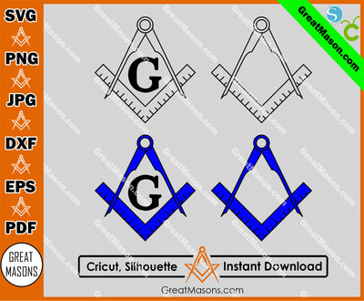 Freemasons Square and Compasses Symbol SVG, Png, Eps, Dxf, Jpg, Pdf File