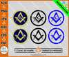 Freemasons Square and Compasses Symbol SVG, Png, Eps, Dxf, Jpg, Pdf File