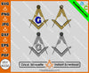 Freemasons Square and Compasses Symbol SVG, Png, Eps, Dxf, Jpg, Pdf File