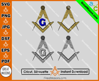 Freemasons Square and Compasses Symbol SVG, Png, Eps, Dxf, Jpg, Pdf File