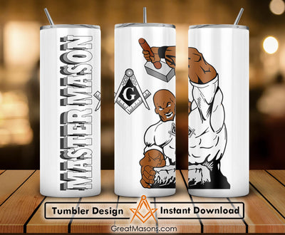 MASTER MASON With Hammer Skinny Tumbler Wrap Png Straight & Tapered Tumbler File Digital