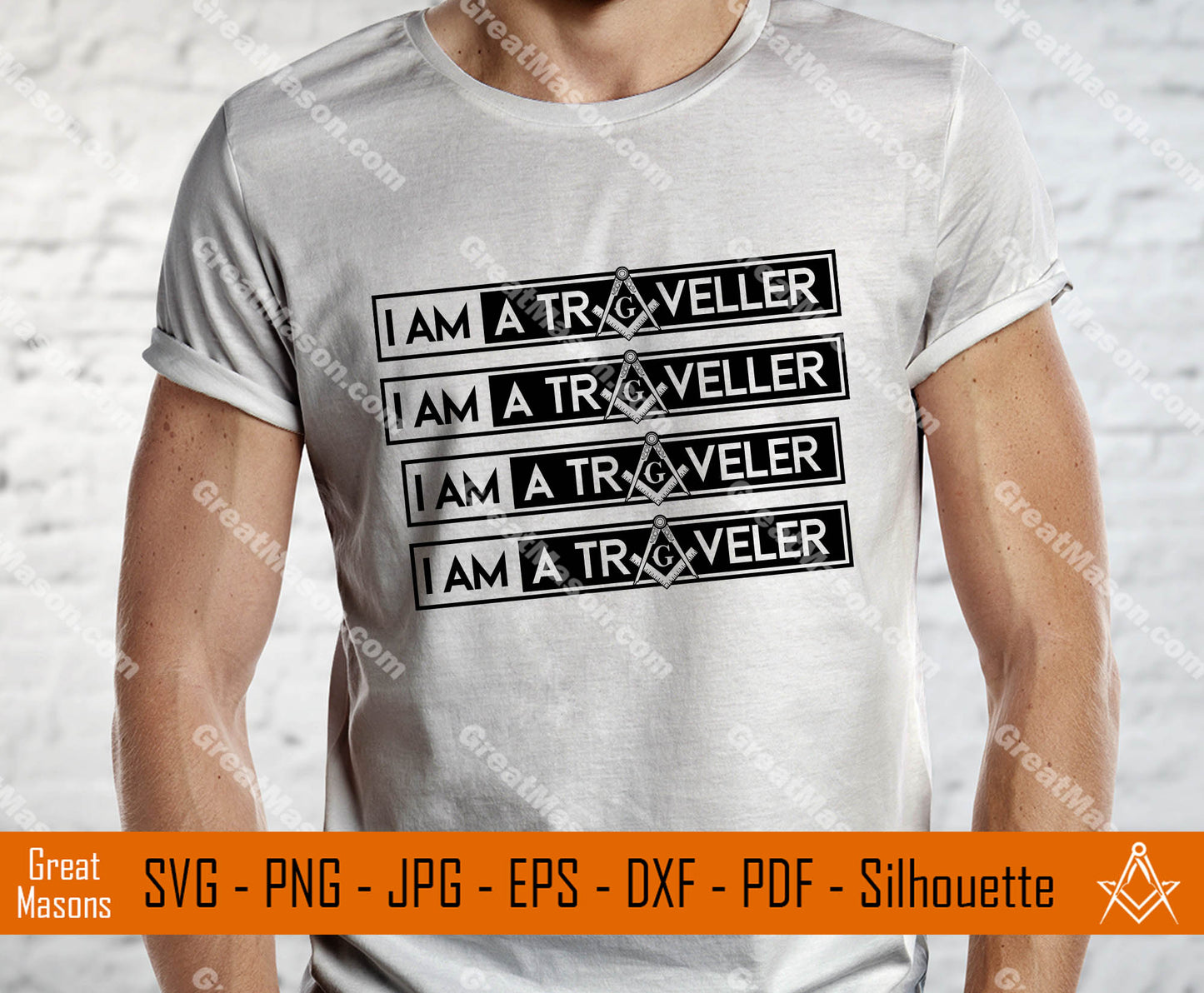 I AM A Traveler Masonic SVG, PNG, JPG, DXF, EPS, PDF FILES