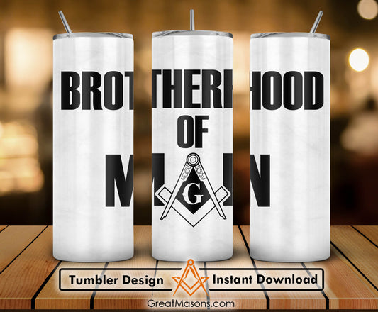 Brotherhood Of Man Masonic Skinny Tumbler Wrap Png File