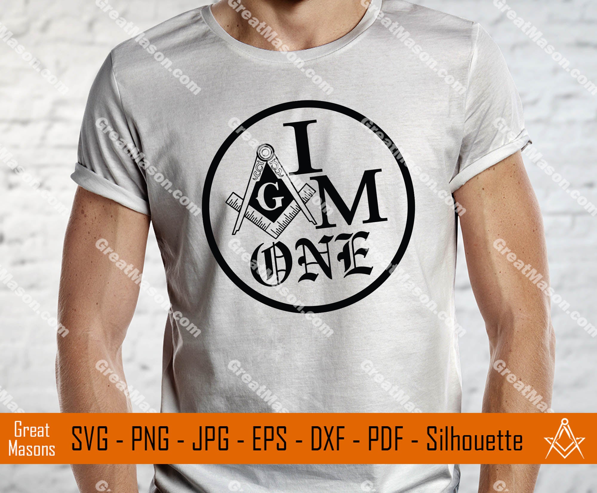 Freemason I Am One Masonic SVG, Png, Eps, Dxf, Jpg, Pdf File - Great Masons