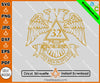 32rd Degree Scottish Rite Wings Down Masonic SVG, Png, Eps, Dxf, Jpg, Pdf File