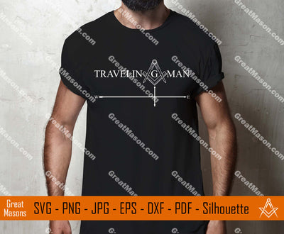 Mason Traveling Man Masonic Design SVG, Png, Eps, Dxf, Jpg, Pdf File