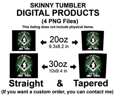 Freemasons Do Or Do Not There Is No Try Mason Skinny Tumbler Wrap Png Straight & Tapered Tumbler File Digital