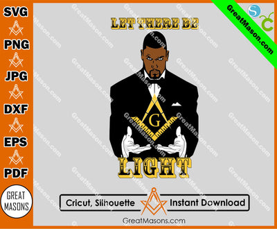 Let There Be Light Symbol In Hand PHA Masonic SVG, Png, Eps, Dxf, Jpg, Pdf File