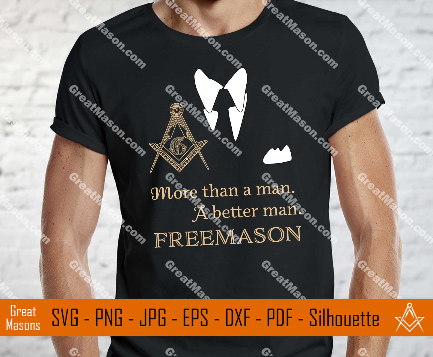 Freemason More Than A Man - A Better Man SVG, Png, Eps, Dxf, Jpg, Pdf File