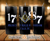 Prince Hall FA.M. 1787 Mason Masonic Skinny Tumbler Wrap Png Straight & Tapered Tumbler File Digital