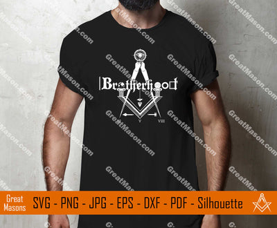 Brotherhood Masonic III V VII Compass and Square SVG, Png, Eps, Dxf, Jpg, Pdf File