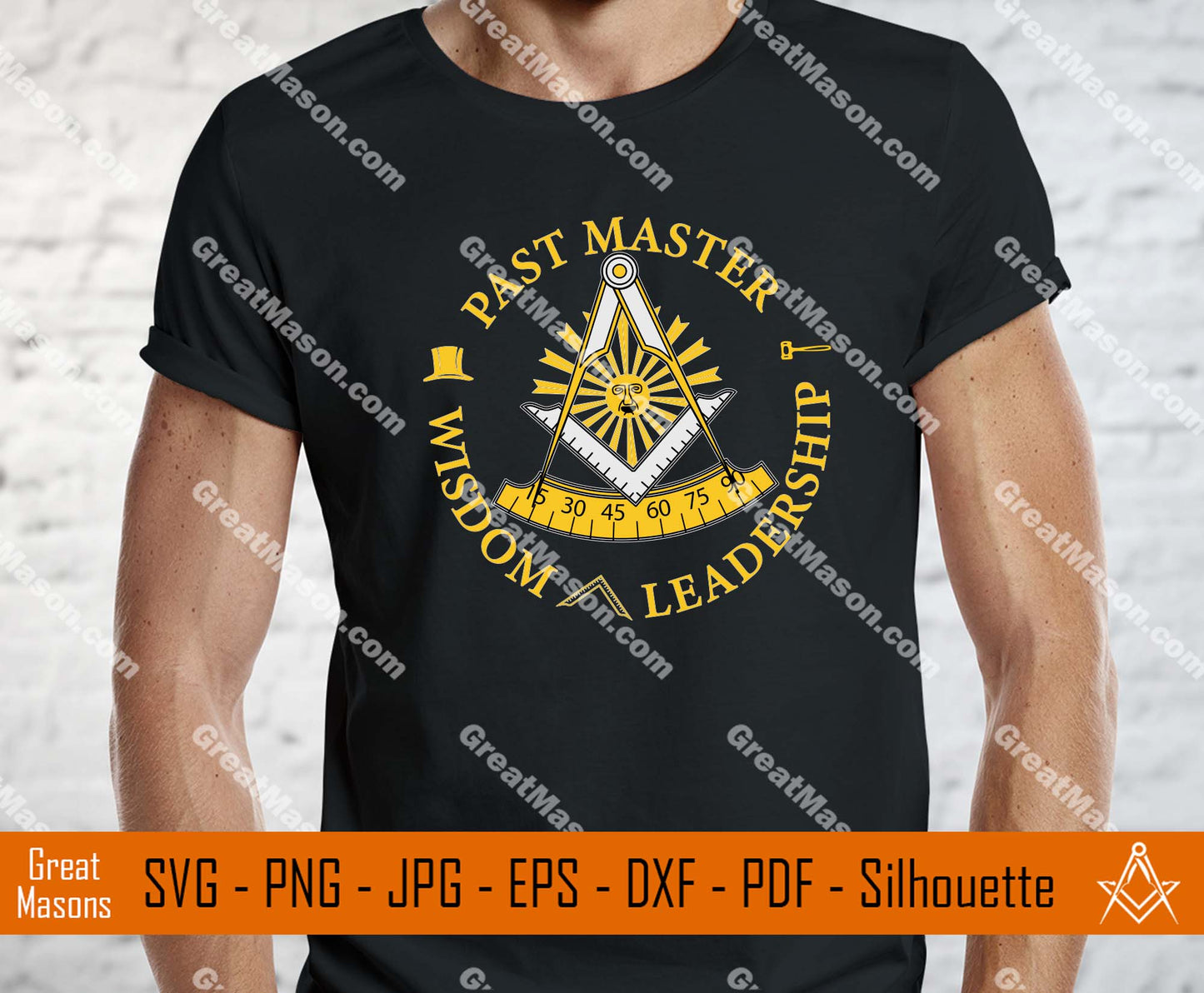 Mason Past Master Wisdom Leadership Freemasons Symbol SVG, Png, Eps, Dxf, Jpg, Pdf File