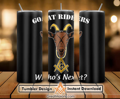 Goat Rider Who's Next? Skinny Tumbler Wrap Png Straight & Tapered Tumbler File Digital