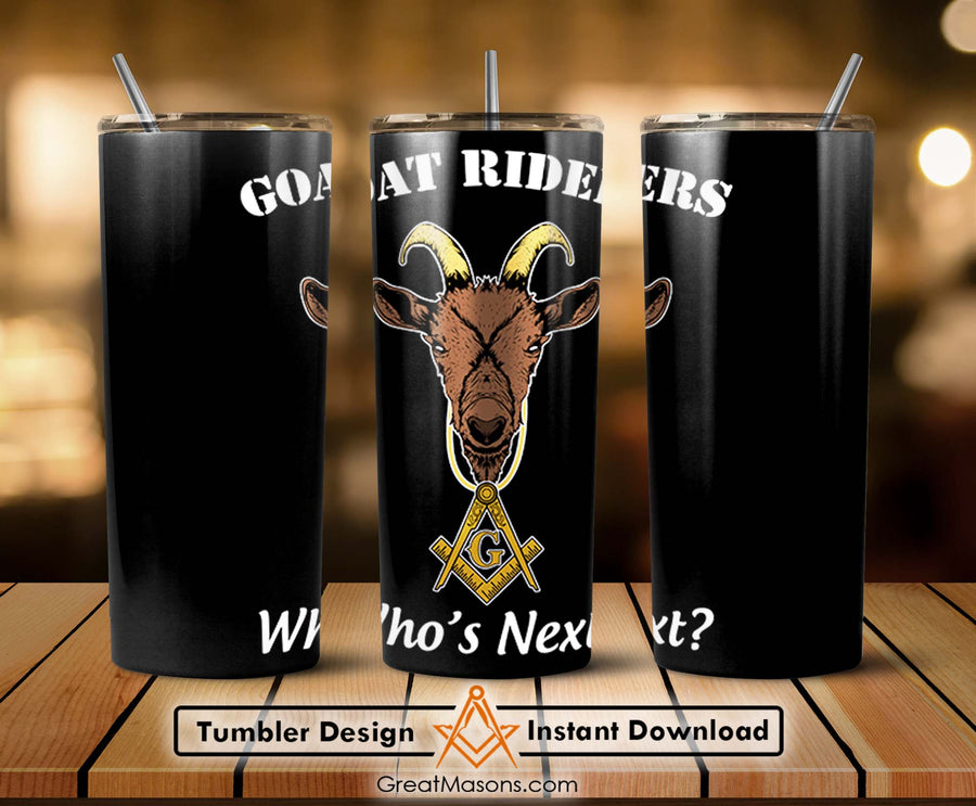Goat Rider Who's Next? Skinny Tumbler Wrap Png Straight & Tapered Tumbler File Digital