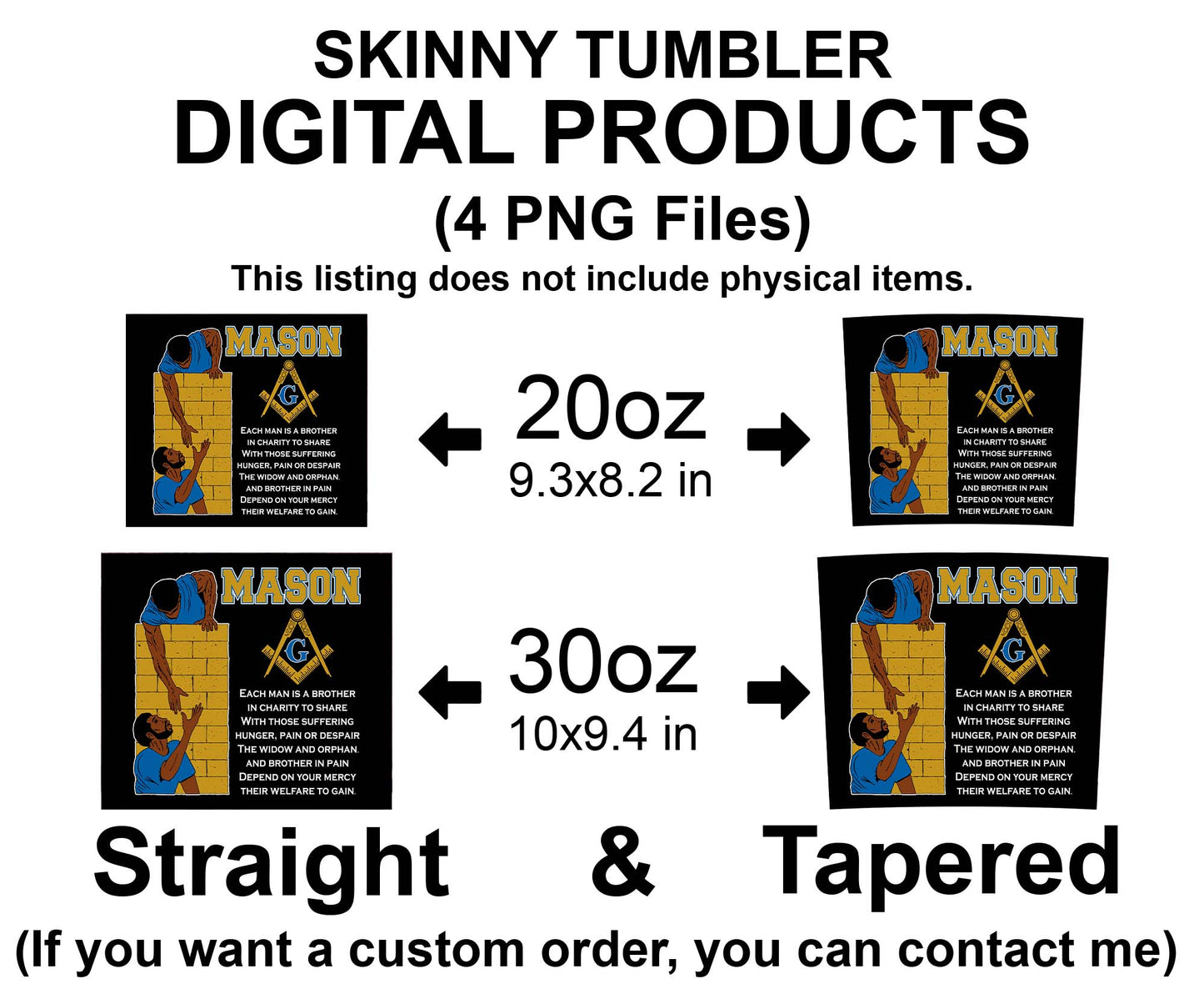 Masonic In Charity To Share Love Hope Faith Skinny Tumbler Wrap Png Straight & Tapered Tumbler File Digital