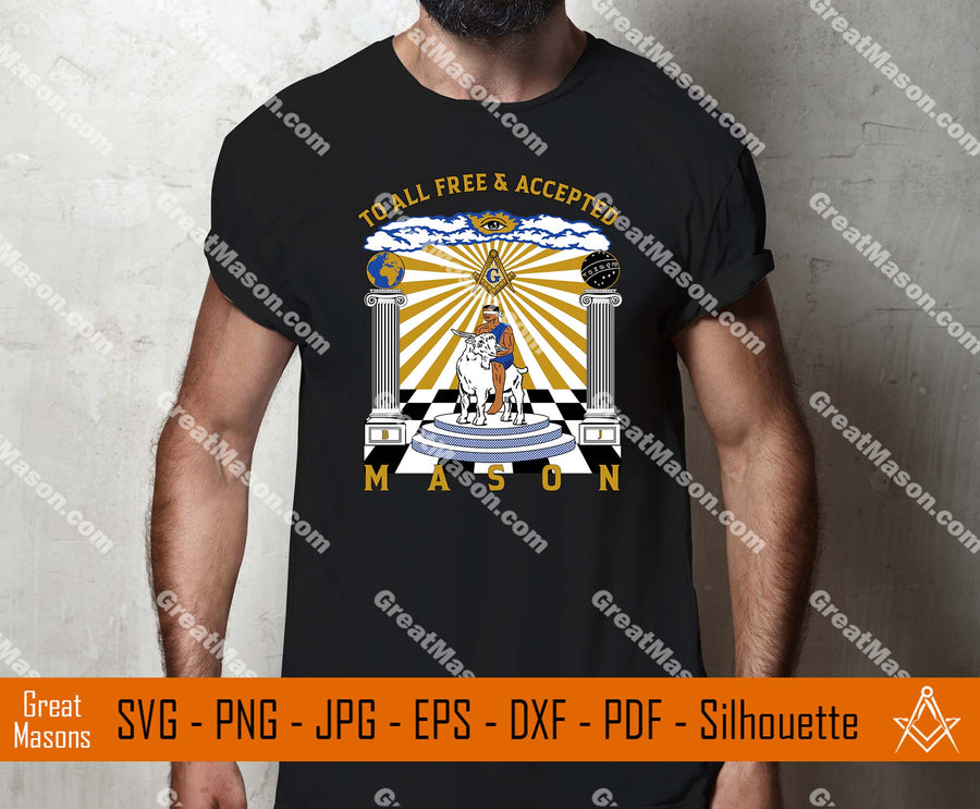 To All Free & Accepted Masons GOAT Rider Brothers F and AM SVG, Png, Eps, Dxf, Jpg, Pdf File