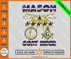 Mason GOAT Rider Brothers Two Ball Cane Symbol FreemasonsSVG, Png, Eps, Dxf, Jpg, Pdf File