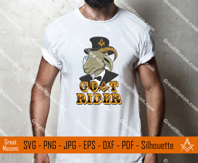 Goat Rider Masonic Brother Top Hat Monocle SVG, Png, Eps, Dxf, Jpg, Pdf File