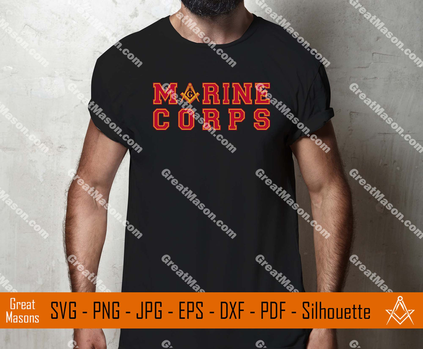 US Marine Corps Masonic Brother Freemasons United States SVG, Png, Eps, Dxf, Jpg, Pdf File