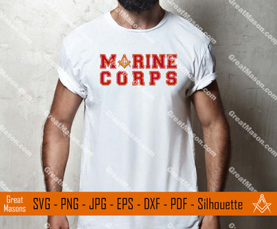 US Marine Corps Masonic Brother Freemasons United States SVG, Png, Eps, Dxf, Jpg, Pdf File