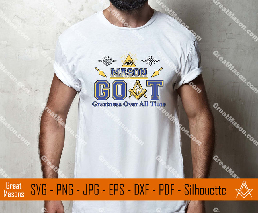 Mason Goat Rider Greatness Over All Time Freemasons SVG, Png, Eps, Dxf, Jpg, Pdf File