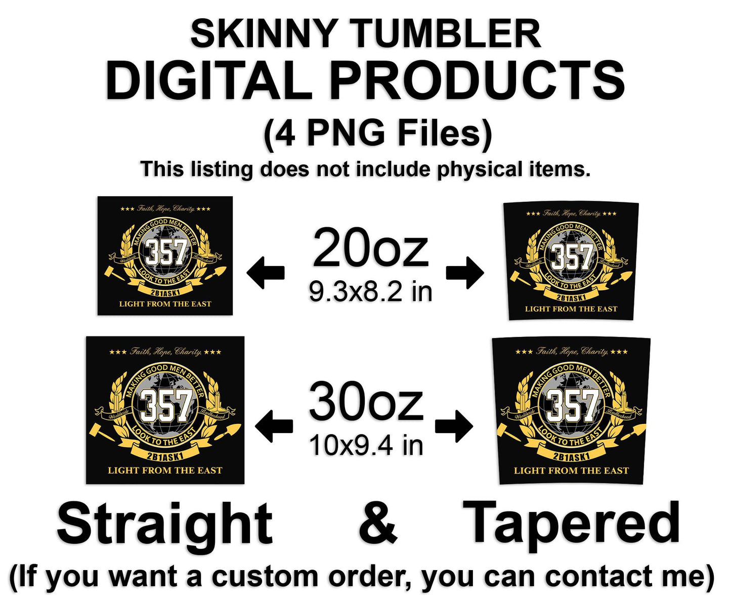 Mason Faith Hope Charity Light From The East Skinny Tumbler Wrap Png Straight & Tapered Tumbler File Digital