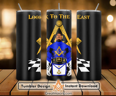 Mason Brother Look To The East Skinny Tumbler Wrap Png Straight & Tapered Tumbler File Digital