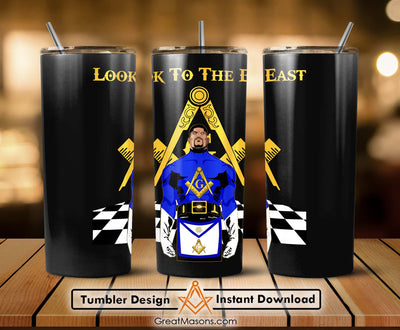 Mason Brother Look To The East Skinny Tumbler Wrap Png Straight & Tapered Tumbler File Digital