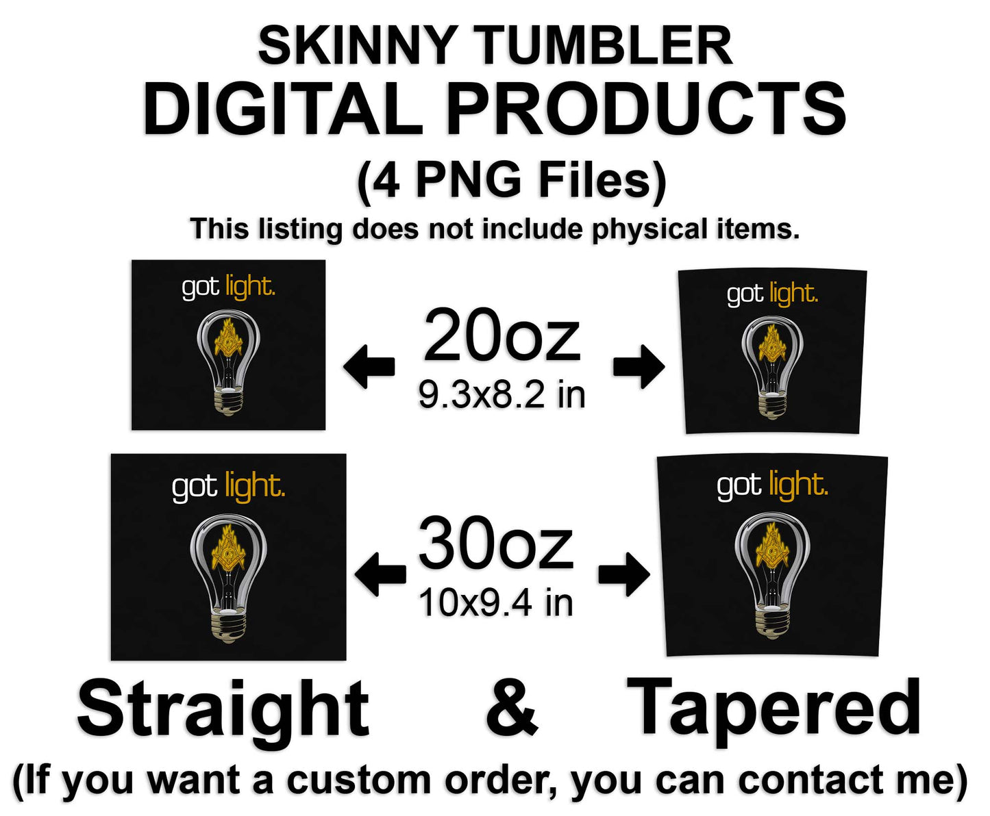 Got light Freemason Filament bulb Masons Skinny Tumbler Wrap Png Straight & Tapered Tumbler File Digital