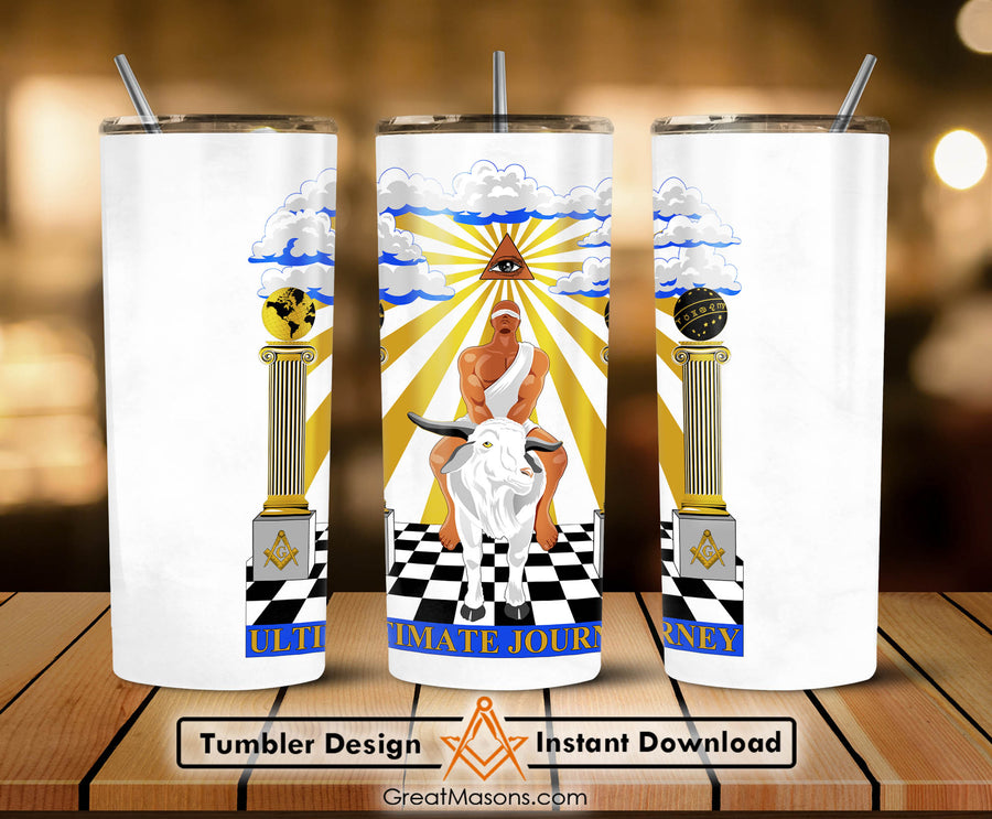 Ultimate Journey GOAT Rider Great Masons Skinny Tumbler Wrap Png Straight & Tapered Tumbler File Digital