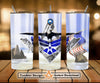 US Air Force Master Mason Eagle Flag Skinny Tumbler Wrap Png Straight & Tapered Tumbler File Digital