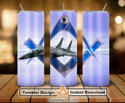 US Air Force Fighter Aircraft Skinny Tumbler Wrap Png Straight & Tapered Tumbler File Digital