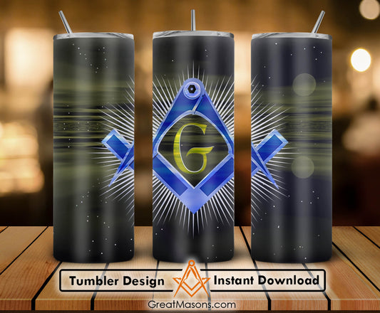 Mason Logo Symbol Freemasons Skinny Tumbler Wrap Png Straight & Tapered Tumbler File Digital