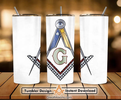 Masonic Square And Compasses From Darkness To Light Skinny Tumbler Wrap Png Straight & Tapered Tumbler File Digital