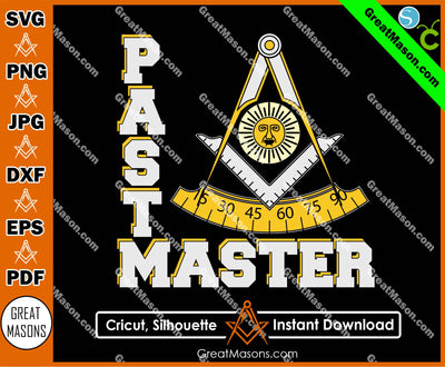 Mason Past Master Wisdom Leadership Freemasons Symbol SVG, Png, Eps, Dxf, Jpg, Pdf File