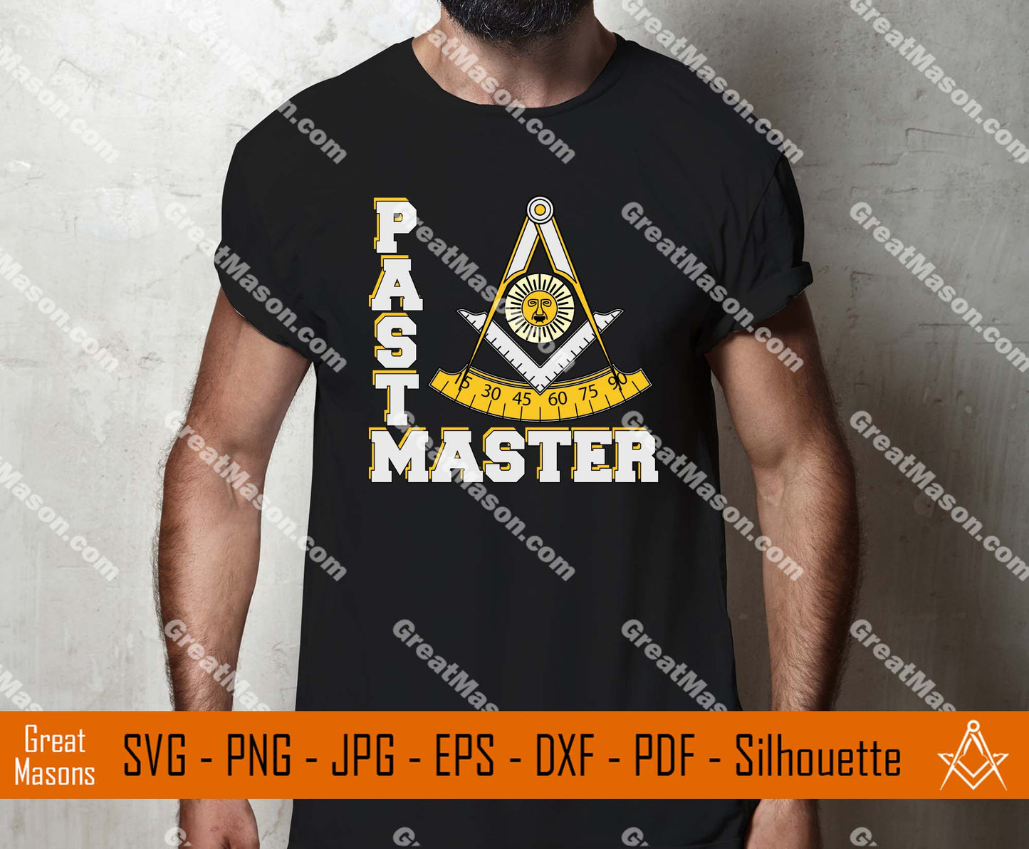 Mason Past Master Wisdom Leadership Freemasons Symbol SVG, Png, Eps, Dxf, Jpg, Pdf File