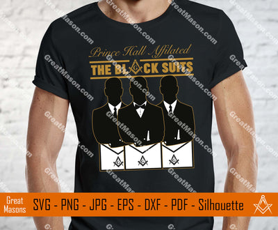 Mason PHA Prince Hall Affilated The Black Suits Brothers SVG, Png, Eps, Dxf, Jpg, Pdf File