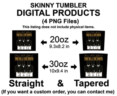 PHA Prince Hall Affilated The Black Suits Brothers Skinny Tumbler Wrap Png Straight & Tapered Tumbler File Digital