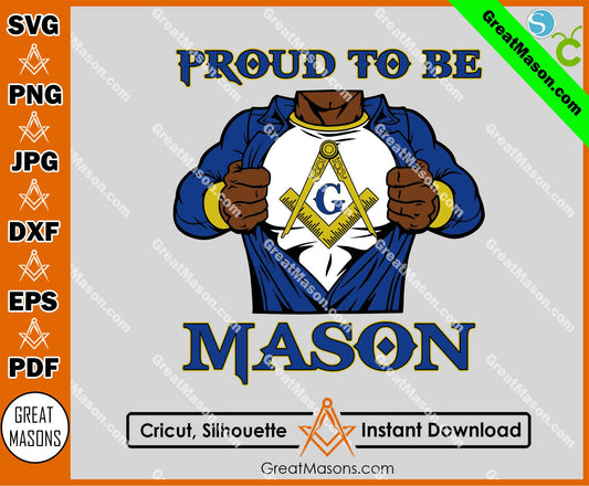 Proud To Be A Mason - Super Mason - Tear shirt off SVG, Png, Eps, Dxf, Jpg, Pdf File